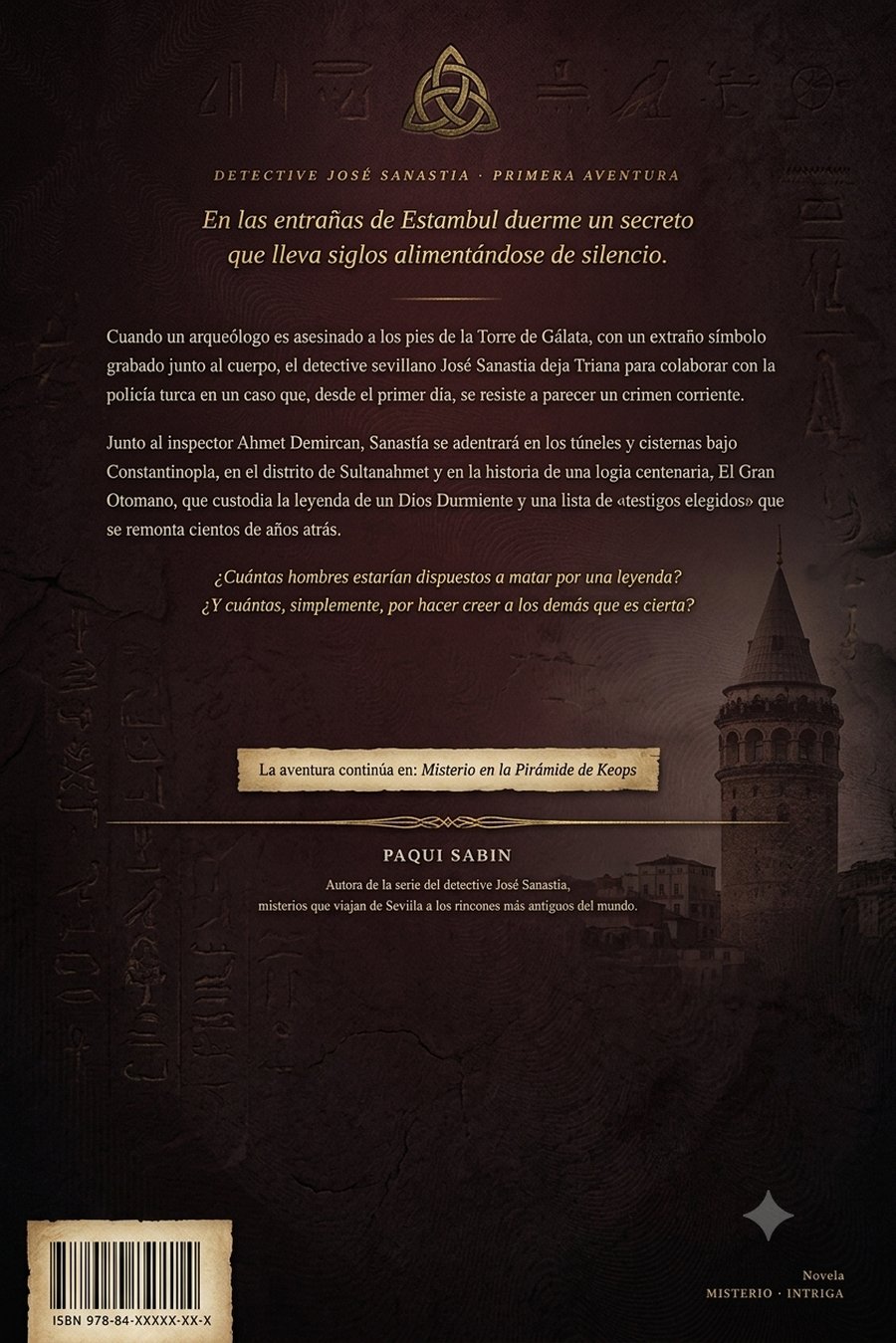 Contraportada de Misterio en Galata Kulesi